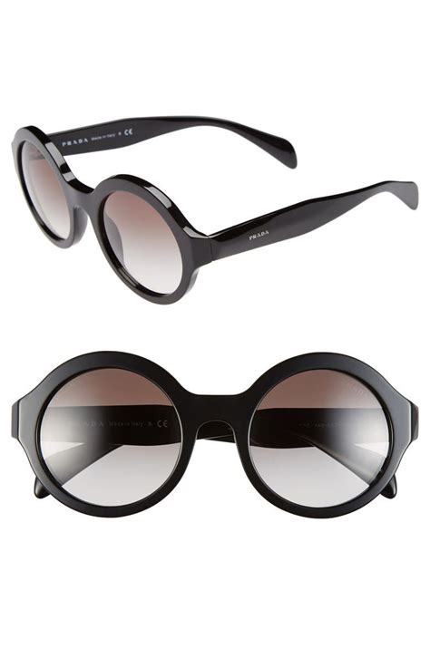 prada round 51mm sunglasses silver|cost of Prada sunglasses.